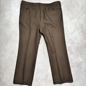 Vintage Wrangler Pants Mens 43x30 Bootcut Brown Wrancher Cowboy Rodeo 82BN 90s